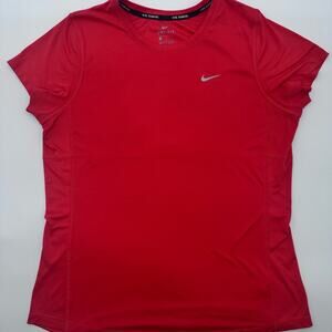 Nike One Classic Women's Dri-FIT Short-Sleeve Top SIZE L in CORAL color